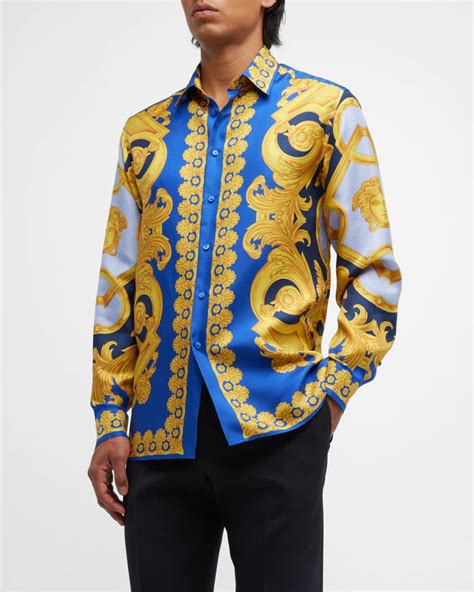 versace mens shirt poshmark|1st copy Versace shirt men.